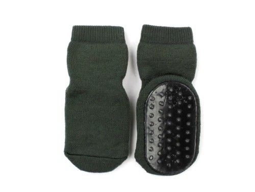 MP strømper dusty ivy uld med gummisåler